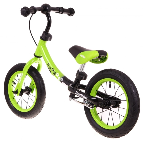 Rowerek biegowy BOOMERANG pompowane koła - zielony WB-06